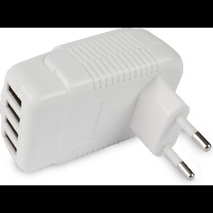 Caliber USB-Splitter met 4 Poorten - USB Lader - Oplader voor Smartphone en Tablet - 4000 mA - Wit (PS48)