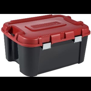 Curver Totem Opbergbox - 140 liter - met deksel - zwart / rood