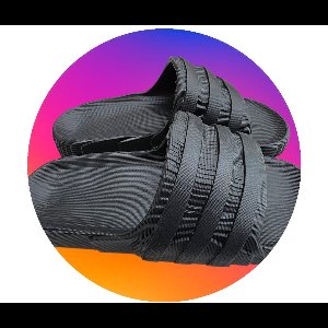 Adidas-stijl slipper, Zwart maat 38-39