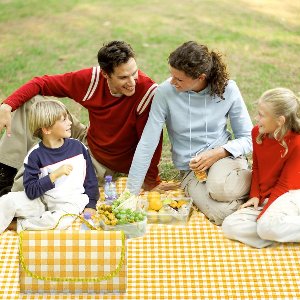 Allecto Plus - Picknickdeken van 200x200 cm voor outdoor, strand en familiepicknick - waterdicht, warmte-isolerend, machinewasbaar