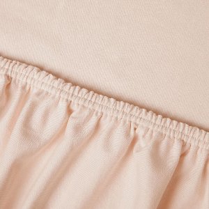 Kayori Edo Splittopper Hoeslaken Katoensatijn - 180x200cm - Biologisch Katoen - Nude