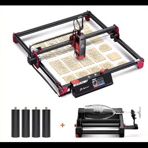 Laser Graveermachine 10W - 3.5 Inch Touchscreen - Laser Cutter - Met Roller - Laserprinter All In One - Graveren - Display - Zwart - Hout Acryl Laser Snijmachine - Bedienbaar Met APP