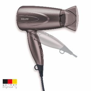 Beurer HC 17 Compacte Föhn - Inklapbare Reis Haardroger - Krachtig: 1300 Watt - 2 Warmtestanden - Smalle Droogkop - Oververhittingsbeveiliging - Lichtgewicht - 3 Jaar Garantie