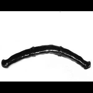 Grote Dubbele Zwarte Dildo met Realistische aderen 64 x 608 CM