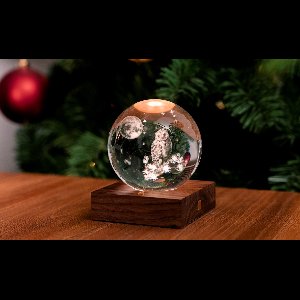 Gingko - Amber Crystal Ball Night Light - The Owl Moon