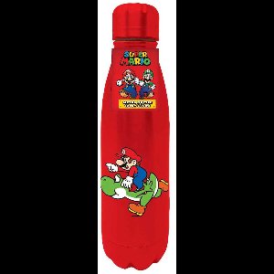 Nintendo - Super Mario - "Mario en Yoshi" Metalen Waterfles 550ml