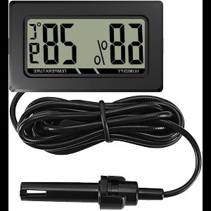 Inovra Plus - Digitale thermometer hygrometer voor reptielen in terrarium - Temperatuur en luchtvochtigheidmeter - Geschikt voor spinnen, schorpioenen, hagedissen, kameleons, slangen - Inclusief sonde