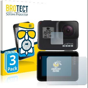 BROTECT - Screenprotector voor GoPro Hero 7 Black - Folie Beschermfolie Beschermglas matte 3 Stuks