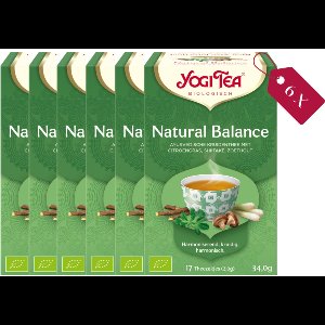 Yogi tea Natural Balance Biologisch - 6 x 17 stuks - Voordeelverpakking