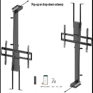 TV standaard elektrisch verstelbaar met afstandsbediening en APP - tv lift gemotoriseerde inbouw tv standaard in kast - geschikt voor hangende of staande kast - 43 tot 88 inch