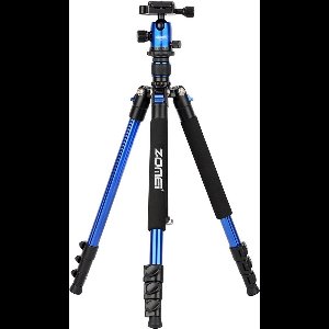 Q555 Professioneel Lichtgewicht DSLR Camerastatief - Universeel Fotostatief voor Fotografie – Aluminium Tripod Blauw 160CM