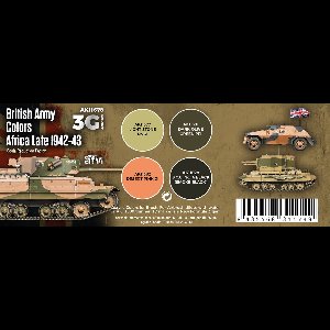 British Army Colors Africa, Late 1942-43 Set - AK-Interactive - AK-11678