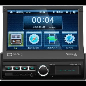 TechU™ Autoradio met klapscherm AT43 – 1 Din – 7 inch Touchscreen Monitor – Bluetooth – Android & iOS – Handsfree bellen – FM radio – USB – Uitschuifbaar display – Incl. Afstandsbediening