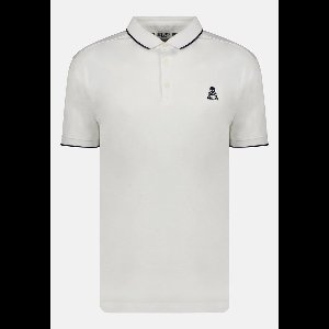 DEELUXE Effen poloshirt met schedelprintMARTY White
