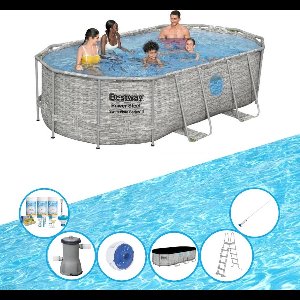 Bestway Zwembad Power Steel Swim Vista - Zwembadset - 427x250x100 cm