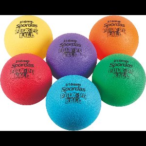 Set Poly PG ballen | Gymnastiekballen | 6 ballen | Gekleurd |Ø 15,2 cm | Naadloze ballen