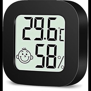 Hygrometer - Digitale Weerstation - Luchtvochtigheidsmeter - Thermometer Voor Binnen - Inclusief Batterij en plakstrip