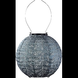 Lumiz Solar Tuinverlichting - Tuinverlichting op zonne energie - Tuinverlichting - Buitenlampjes - Tuinverlichting op zonneergie - Buitenverlichting - Decoratie - Folia Rond - 20 cm - Grijs Blauw