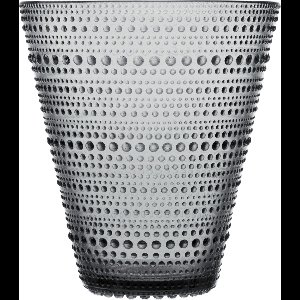 Iittala Kastehelmi - Glazen Vaas - Bloemenvaas - Grijs - 154 mm - 1 Stuk