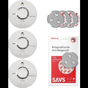 FireAngel ST-622 Rookmelderset + magnetische montagesets 3-pack - 10 jaar batterij