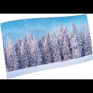 Achtergrond Doek Sneeuwbos - My Village