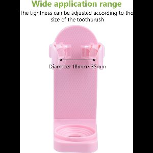 Tandenborstelhouder - Houder Elektrische Tandenborstel - Kleur Roze - zonder boren - geschikt voor Oral B Toothbrush - Zelfklevend hangende houder