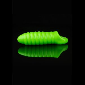 Swirl Thick Stretchy Penis Sleeve - GitD - Neon Green