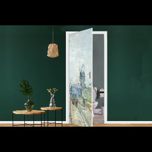 Deursticker Montmartre: molens en moestuinen - Vincent van Gogh - 90x235 cm - Deurposter