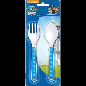 Paw Patrol Bestekset Blauw - Lepel en Vork
