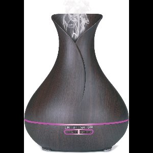 Omega PADYM010DW Aroma diffuser Humidifier - Donkerbruin hout 400 ml