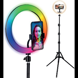 Bigben Connected, Kit Influence XL Lichtring 26cm met Statief 1,6m, Wit