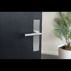 Lavuzo deurkruk Nuoro RVS | Deurklink op blind schild | Per set | Deurkruk