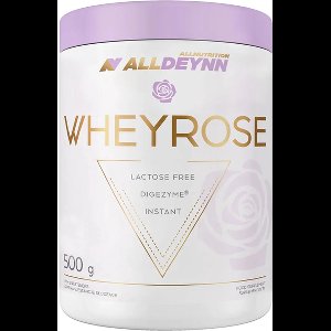 Alldeynn | WheyRose | Strawberry 500gr 16 doseringen | Lactose vrij | Instant | Digezyme | Spijsvertering Enzymen | Eiwit shake | Proteïne shake | Whey Proteïne | Whey Protein | Nutriworld