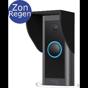 SmarThuis - Regenkap zonnekap geschikt voor Ring Video Deurbel Wired - Zonnekap Regenprotectie - inclusief montage materiaal - sterk en milieubewust