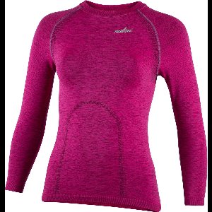 Nalini - Dames - Ondershirt Fietsen - Lange Mouwen - Thermo - Onderkleding Wielrennen - Roze - LADY MELANGE LS - L/XL