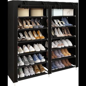 Schoenenrek Vrijstaande Draagbare Schoenen-opbergtas, Zwart