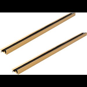 Fixman Tochtstrip - 2x - tochtwering - goud - aluminium - 91 x 5,2 cm - deur tochtstopper