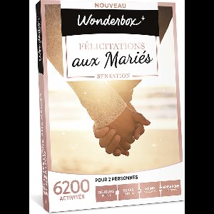 Wonderbox Coffret cadeau - Félicitations aux mariés - Sensation
