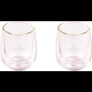 Set van 2 dubbelwandige glazen 80ml
