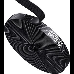 AdroitGoods Herbruikbare Kabel Organiser - Klittenband Kabelbinders - Rol van 10 meter - Zwart