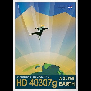 Super Earth HD 40307G | Space, Astronomie & Ruimtevaart Poster | B2: 50x70 cm