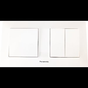 Panasonic-Schakelaar Combinatie-Wit-Randaarde-Compleet-Karre Plus Serie