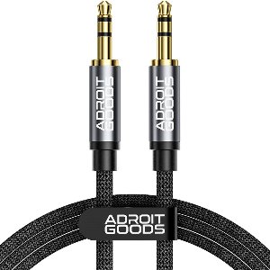 AdroitGoods AUX Kabel 3.5 mm - Audio Kabel - Gold Plated - Male to Male - 1 meter
