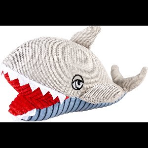 Duvoplus - Speelgoed Voor Dieren - Hond - Pluche Walvis Jaw S - 22x7x7cm Grijs - 1st
