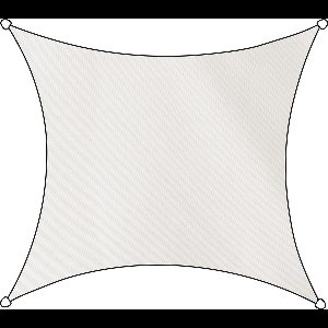 Livin' outdoor Schaduwdoek - Polyester - Vierkant - 3,6 m - Wit