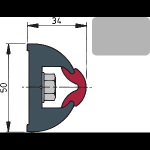 VETUS STRIPG grijze Afdekrand 20 meter
