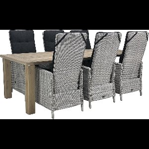 Taste by 4 Seasons tuinset - Louvre teak tuintafel - Verstelbare tuinstoelen victoria