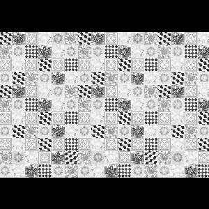 Fotobehang - Vlies Behang - Tegel Mozaiek in zwart-wit - 254 x 184 cm