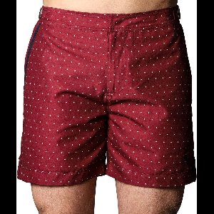 Korte Broek en Zwembroek Heren Sanwin - Rood Tampa Dots - Maat 33 - M