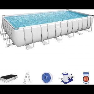Bestway Zwembadset Power Steel rechthoekig 732x366x132 cm